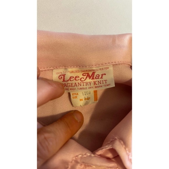 Vintage Lee Mar Pageantry Knit Pink Button Down Blouse M - Picture 2 of 10